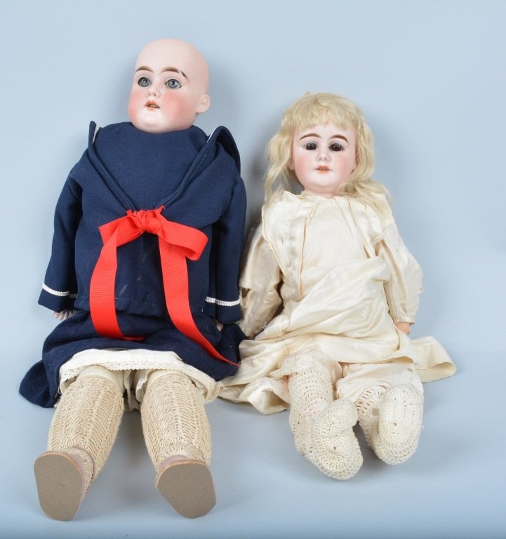 Lot of 2 German Bisque Dolls (1 of 6)