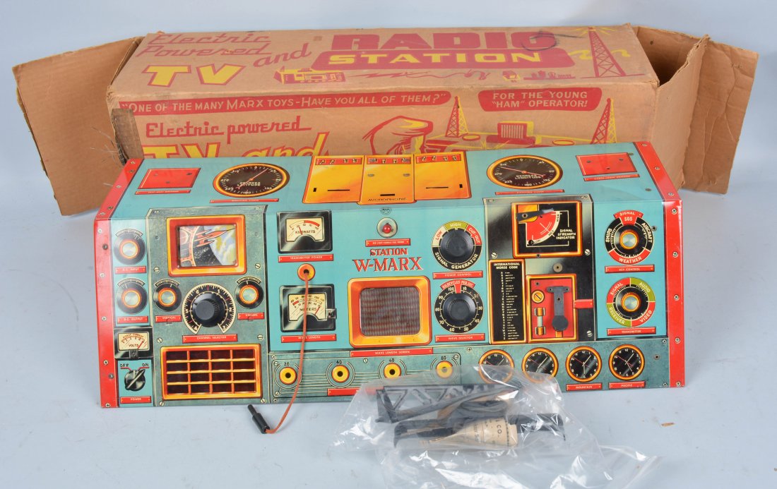 MARX Electric TV 7 RADIO STATION w/ BOX (1 of 5)