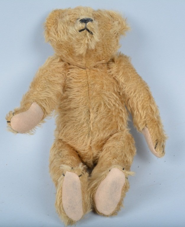 Early Jointed Straw Stuffed Teddy Bear (1 of 4)