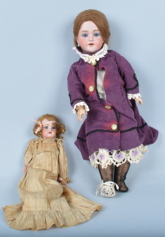 Lot of 2 German Bisque Dolls (1 of 5)