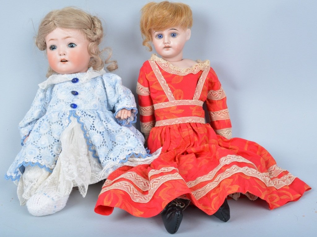 Lot of 2 German Bisque Dolls (1 of 5)