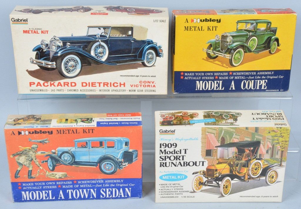 Lot of 4 HUBLEY METAL MODEL KITS (1 of 2)