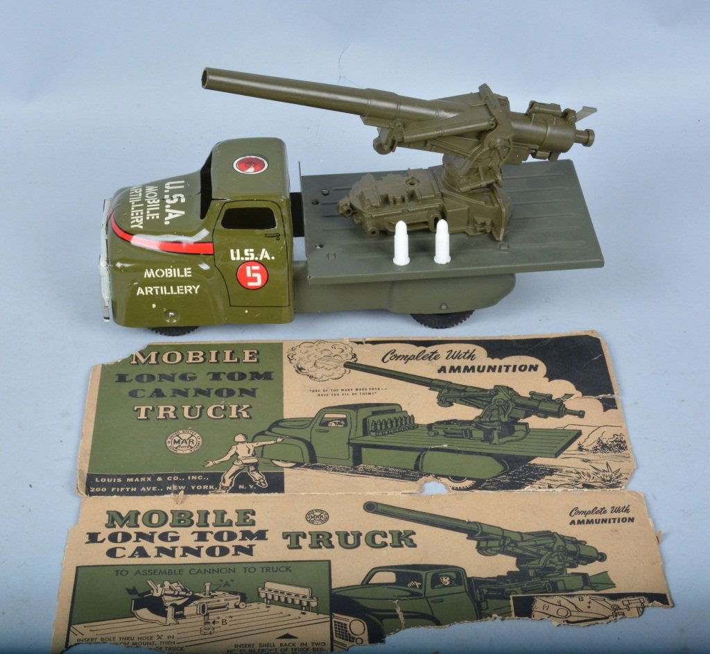 MARX USA MOBILE ARTILLERY TRUCK w/ BOX (1 of 4)
