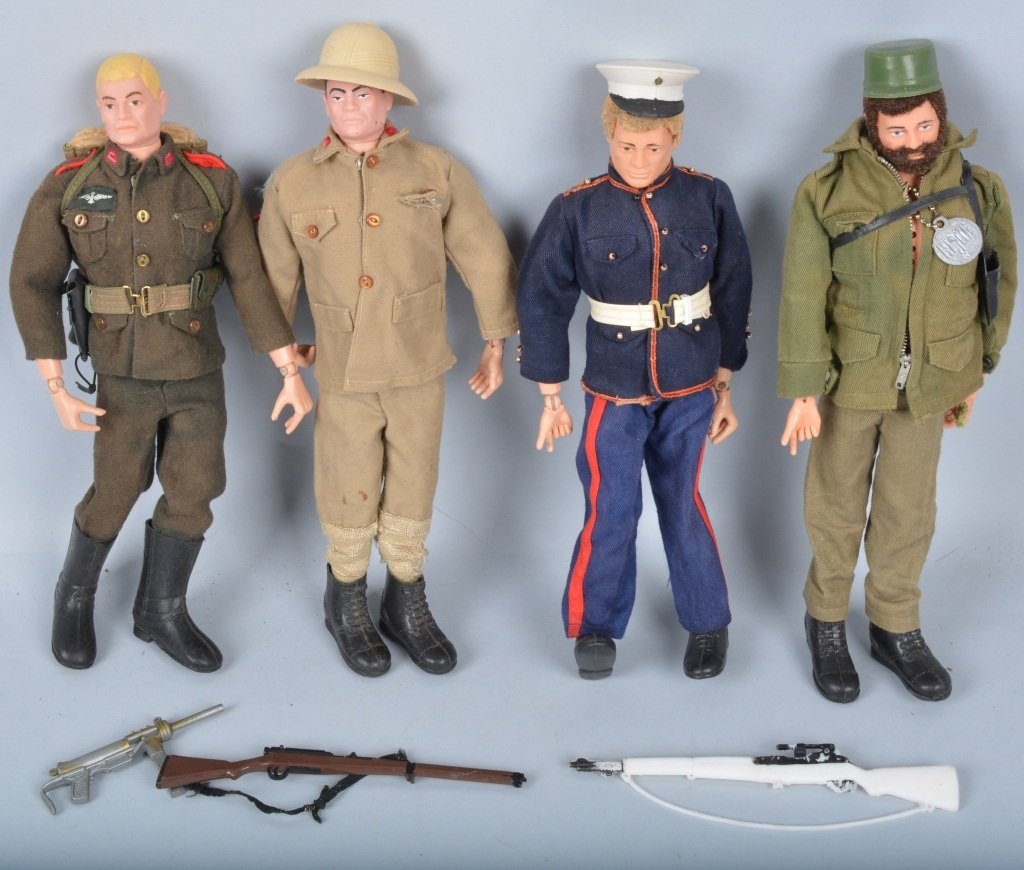 Lot of 4 Vintage G.I. Joe Dolls (1 of 4)