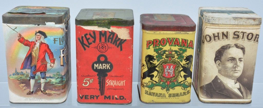 Lot of 4 Vintage CIGAR TINS (1 of 5)