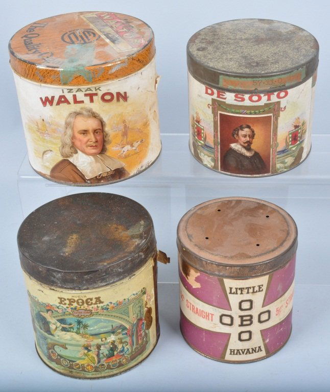 Lot of 4 Vintage CIGAR TINS (1 of 5)