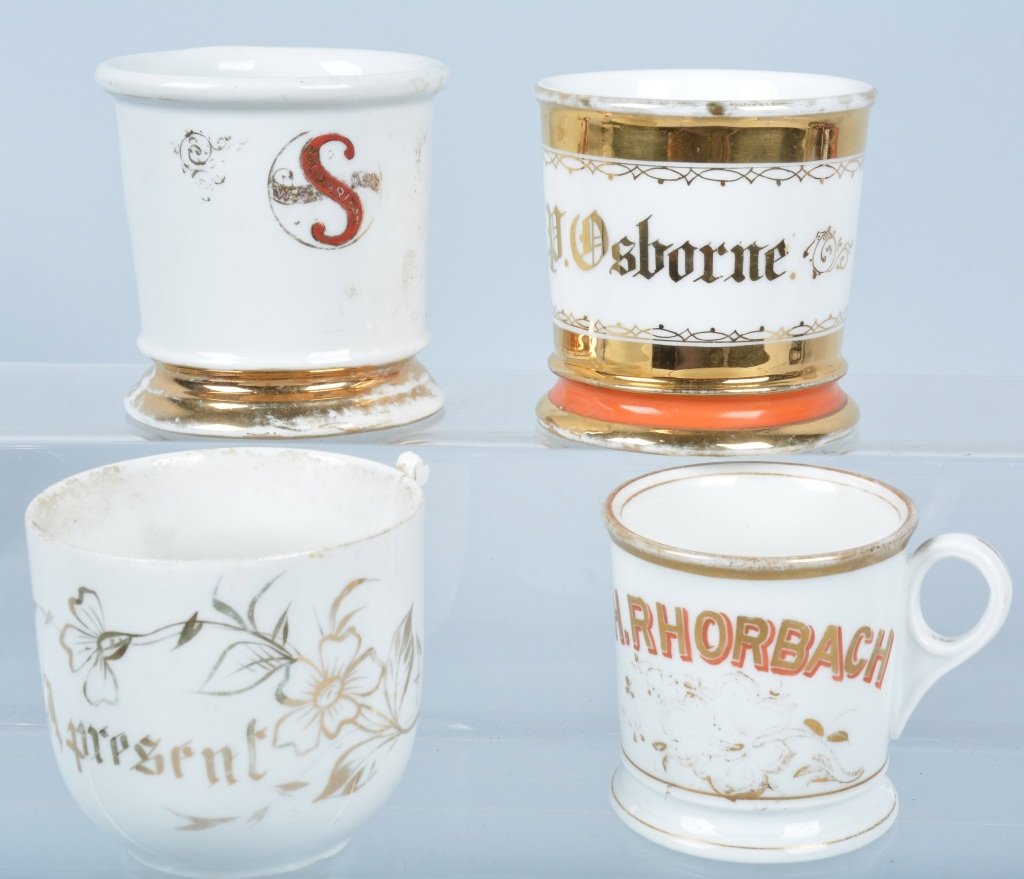 Lot of 4 Vintage SHAVING MUGS (1 of 5)
