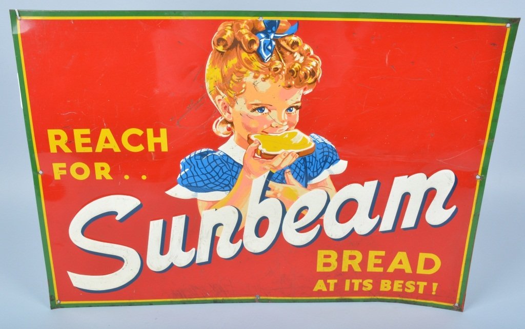 Sunbeam Bread Embossed Tin Sign (1 of 5)