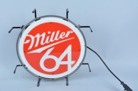 neon sign miller advertising