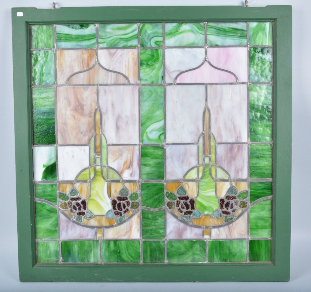 Large Antique Stained Glass Window (1 of 4)