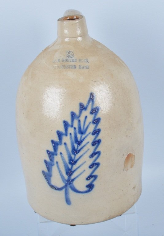FB Norton, Mass, Stoneware 3 Gal Jug (1 of 6)