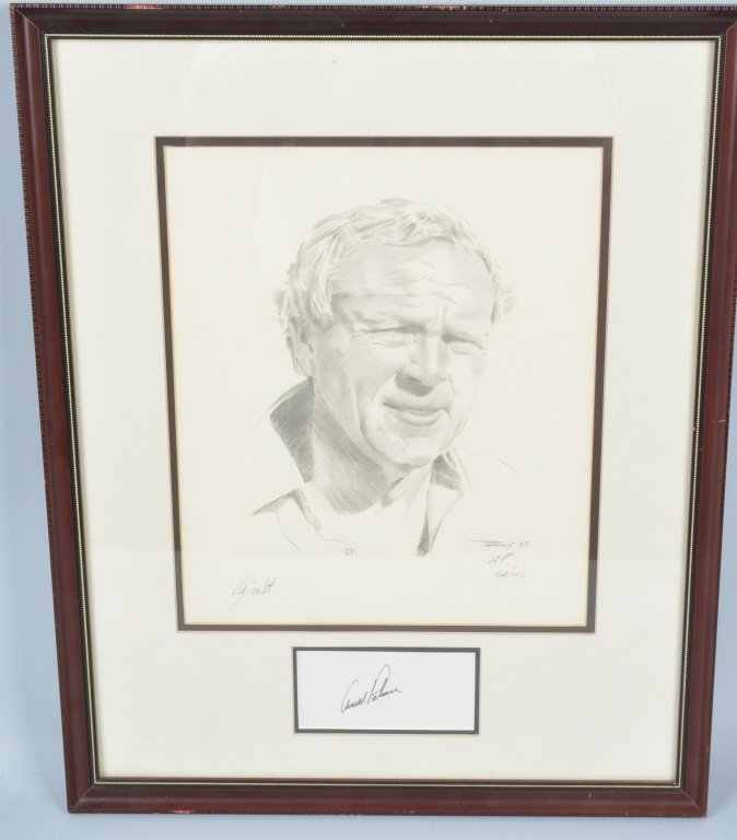 Arnold Palmer Signed and Framed Drawing (1 of 5)