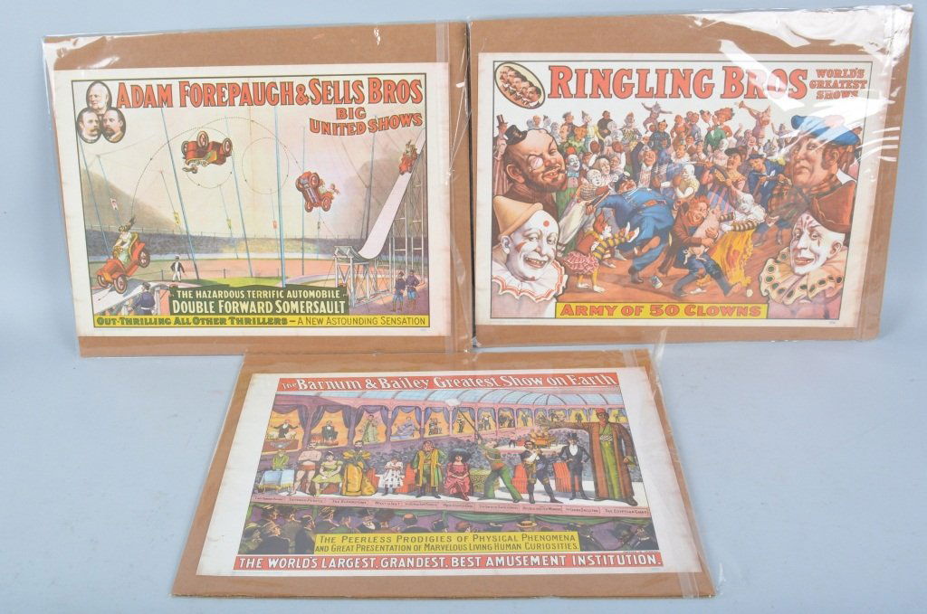 Lot of 3 Circus Posters, 1960 (1 of 4)