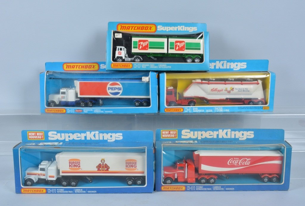Lot of 5 Matchbox Super Kings Advertising Trucks (1 of 2)
