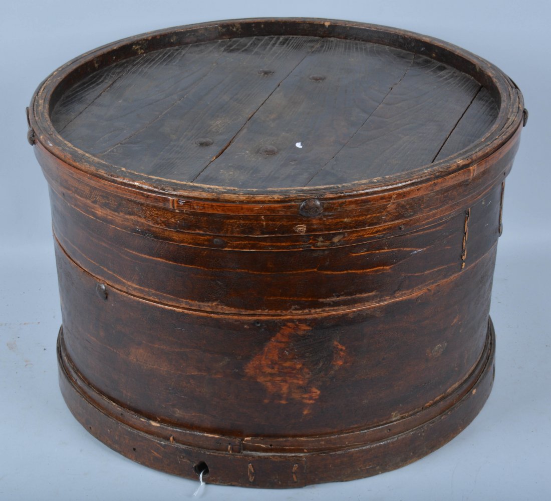 Large 19th Century Wood Cheese Box (1 of 6)