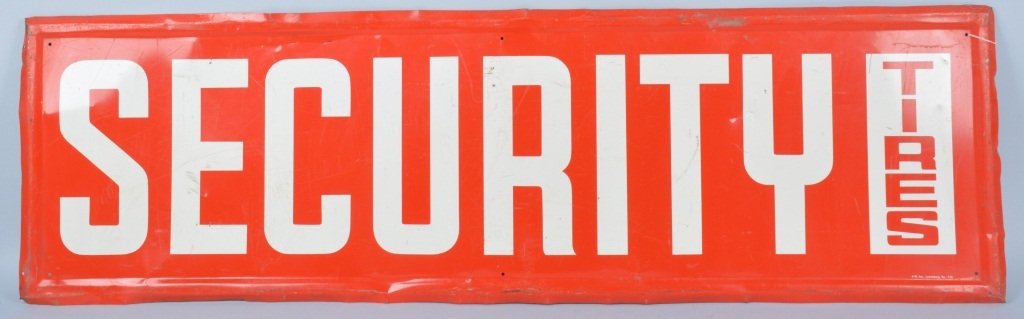 SECURITY TIRE TIN SIGN (1 of 6)