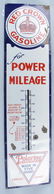 RED CROWN GASOLINE PORCELAIN THERMOMETER SIGN
