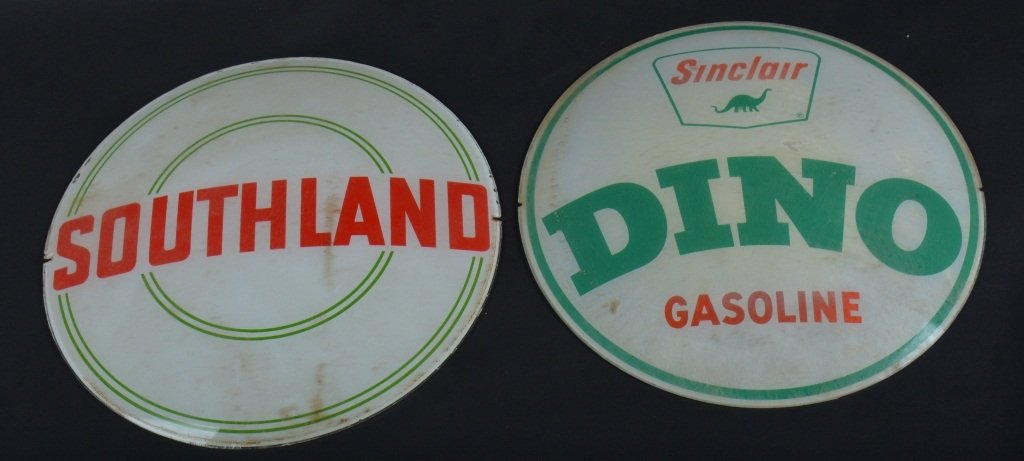 SINCLAIR DINO & SOUTHLAND GLASS GAS GLOBE LENSES (1 of 2)