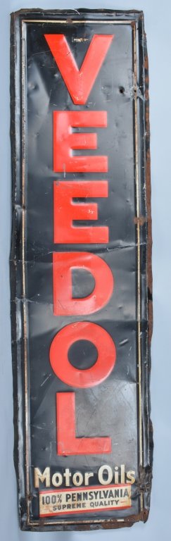 Large Veedol Tin Oil Sign (1 of 4)