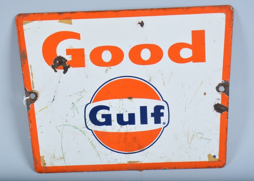 GOOD GULF PORCELAIN SIGN (1 of 2)