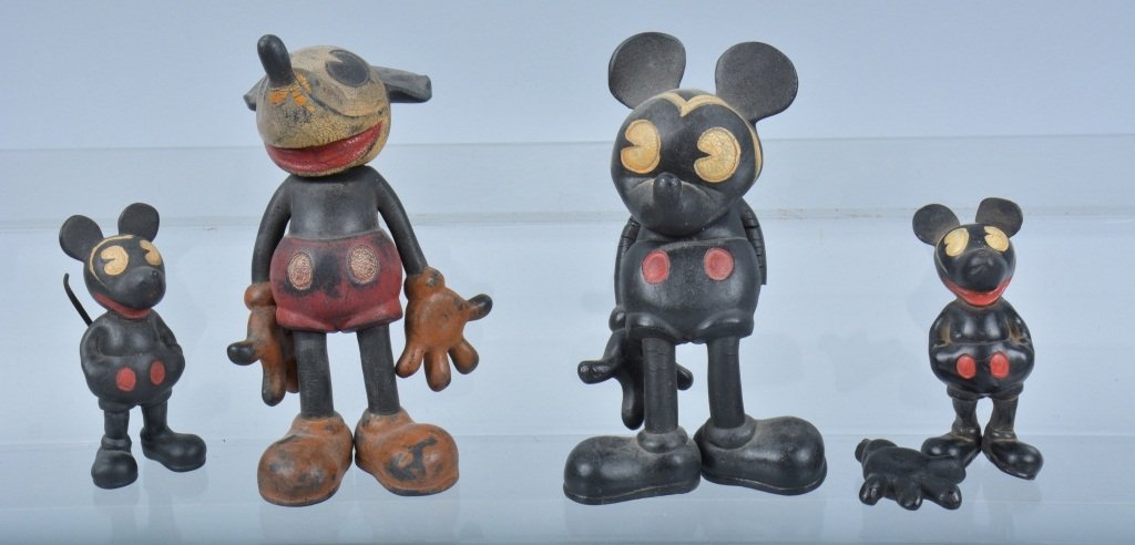 lot of 4 SEIBERLING RUBBER MICKEY MOUSE TOYS (1 of 6)