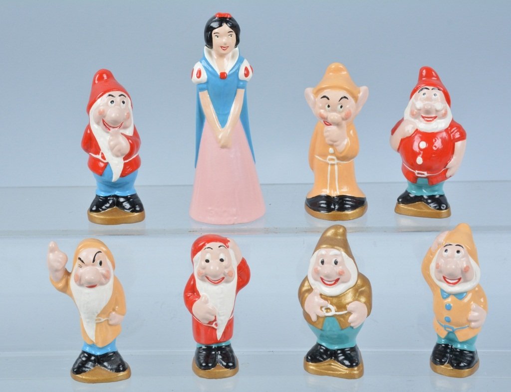 Early SNOW WHITE & 7 DWARFS CHALK FIGURES (1 of 2)
