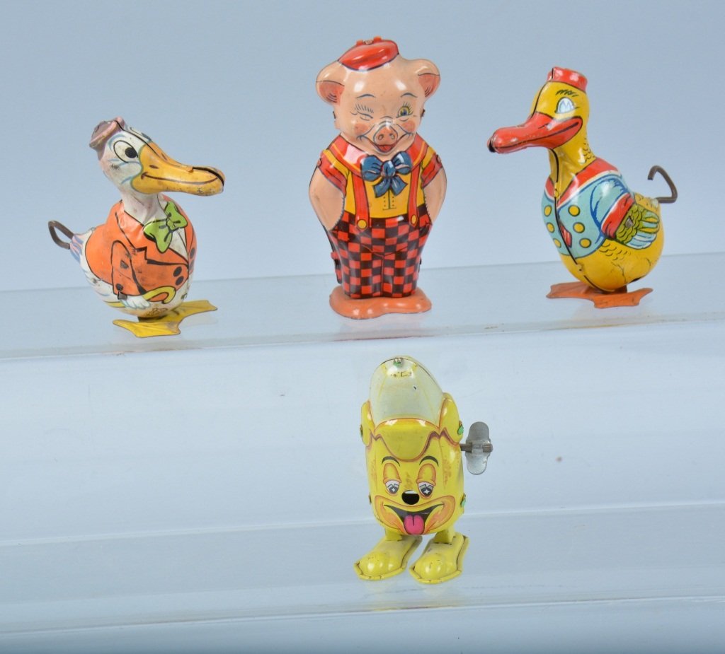 Lot of 4 TIN WINDUP TOYS (1 of 5)
