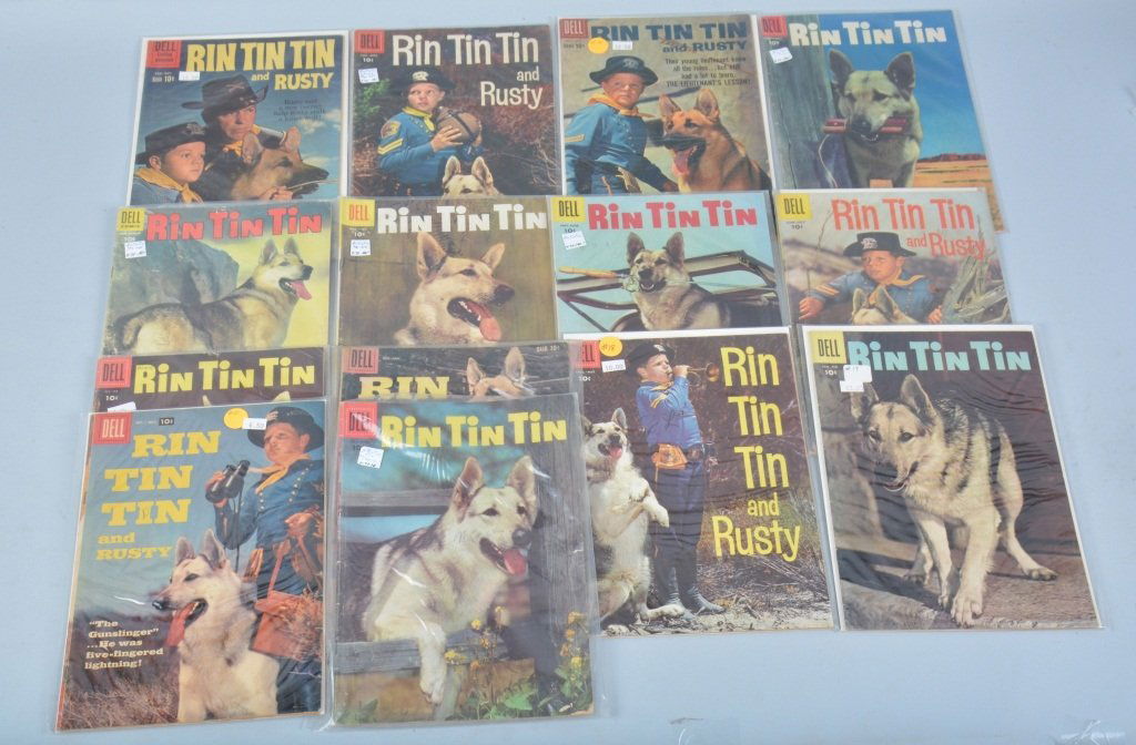 Lot of 13 RIN TIN TIN & RUSTY DELL COMIC BOOKS (1 of 3)