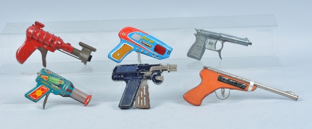 Lot of 6 VINTAGE METAL SPACE GUNS (1 of 5)