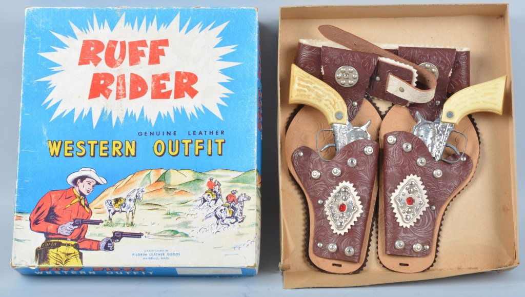 RUFF RIDER CAP GUNS & HOLSTER SET w/ BOX (1 of 6)