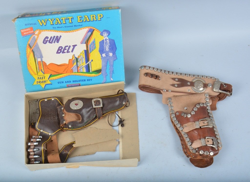 WYATT EARP HOLSTER  w/ BOX & ROY ROGER HOLSTER (1 of 8)