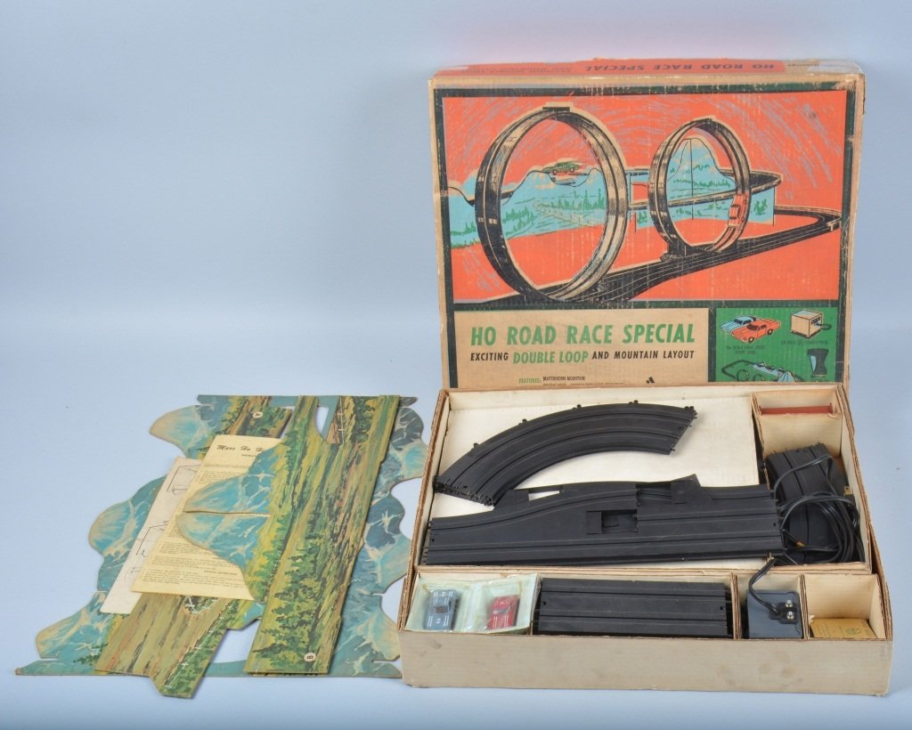MARX JC PENNY HO SLOT CAR ROAD RACE SPECIAL w/ BOX (1 of 3)