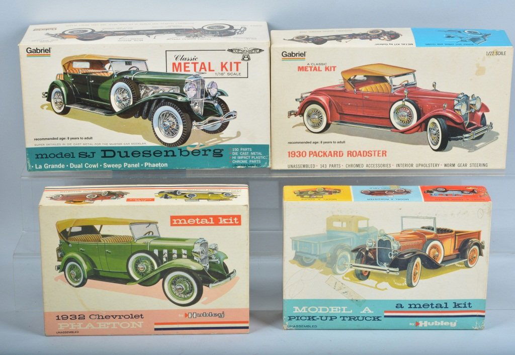 Lot of 4 HUBLEY CLASSIC METAL MODEL KITS w/ BOX (1 of 2)