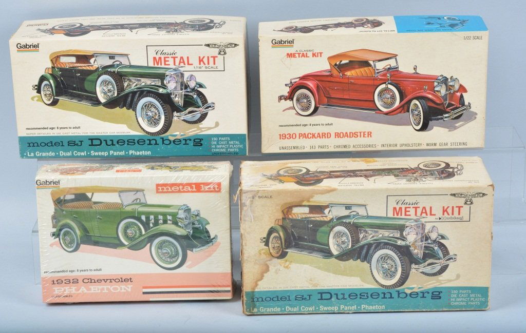 Lot of 4 HUBLEY CLASSIC METAL MODEL KITS w/ BOX (1 of 2)