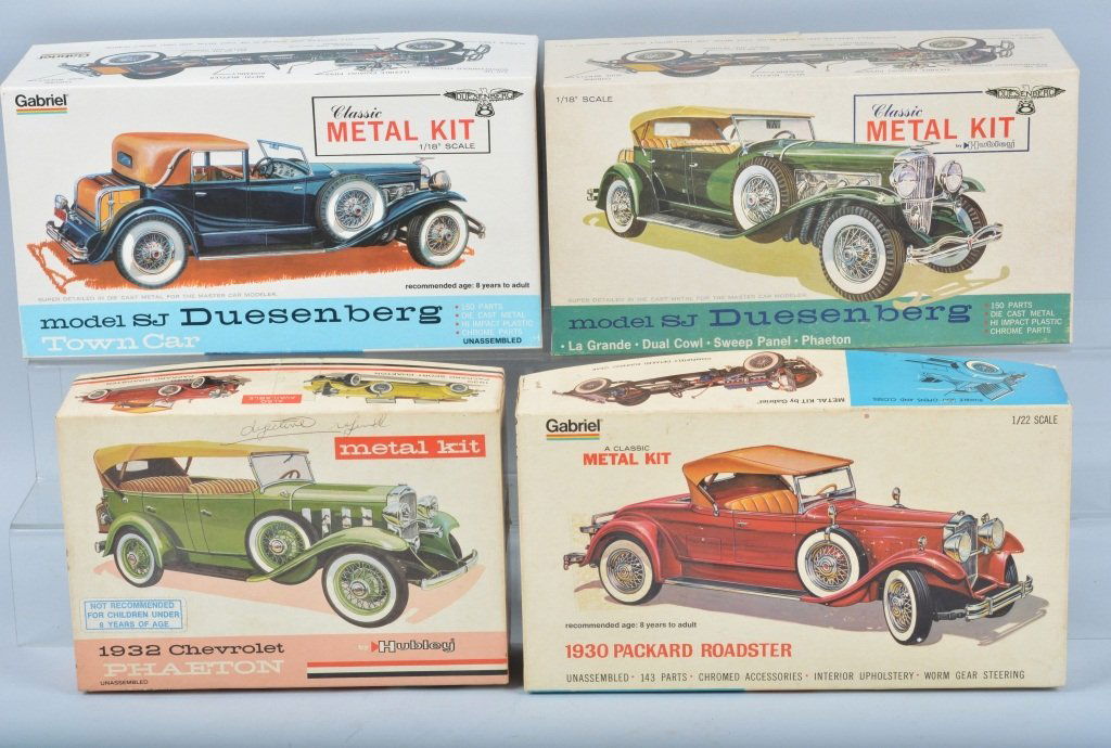 Lot of 4 HUBLEY CLASSIC METAL MODEL KITS w/ BOX (1 of 2)