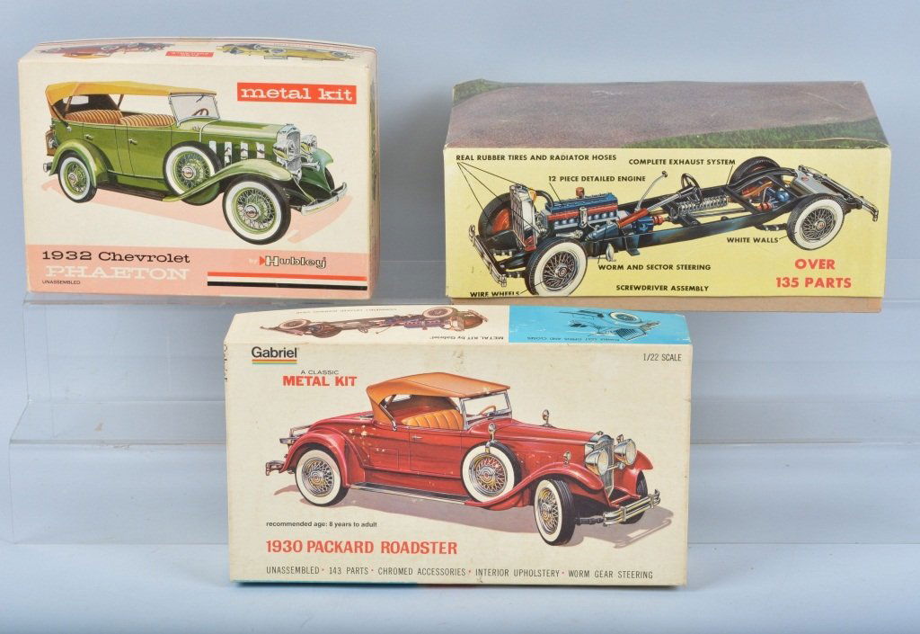 Lot of 3 HUBLEY CLASSIC METAL MODEL KITS w/ BOX (1 of 4)
