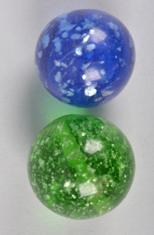 Lot of 2 ANTIQUE MICA MARBLES (1 of 3)