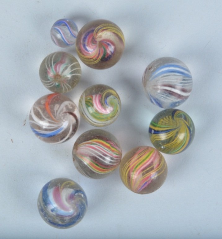 10- ANTIQUE HANDMADE MARBLES (1 of 3)