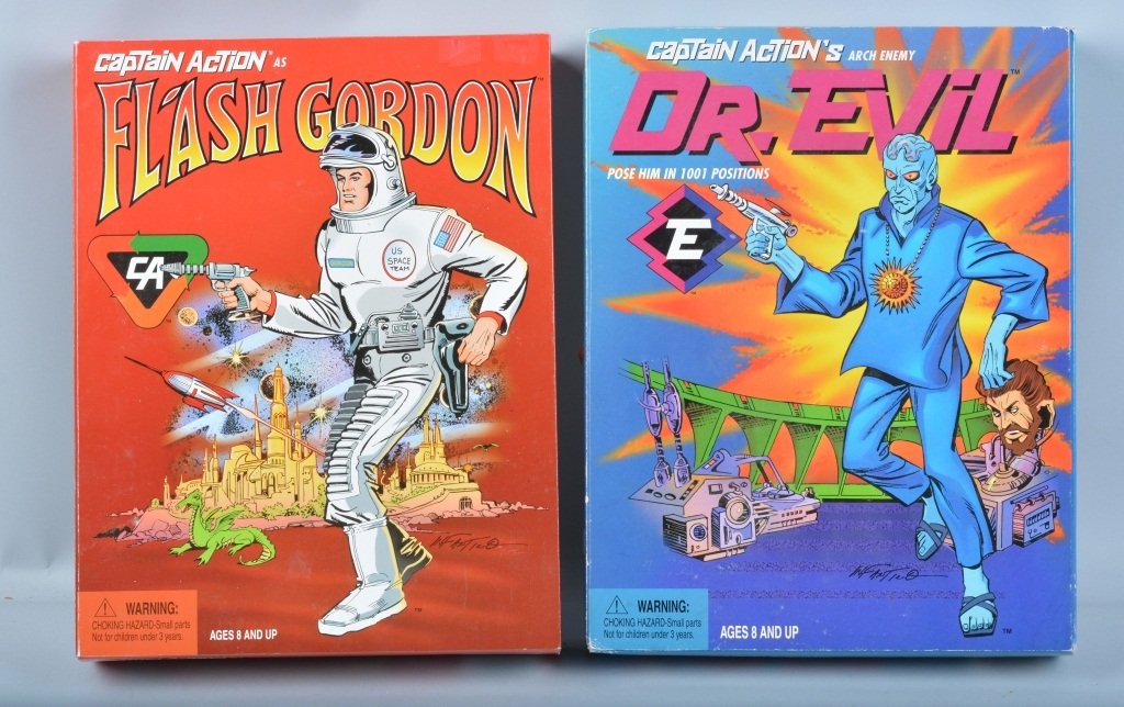 CAPTAIN ACTION FLASH GORDON & DR EVIL w/ BOX (1 of 1)