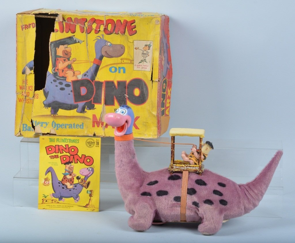 MARX Battery OP FRED FLINTSONE on DINO w/ BOX (1 of 9)