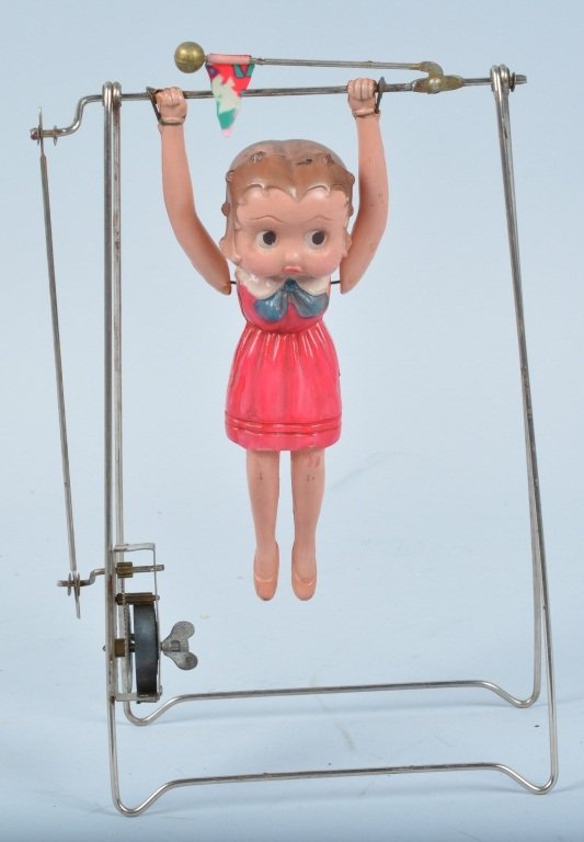 JAPAN Windup Celluloid BETTY BOOP TRAPEZE (1 of 6)