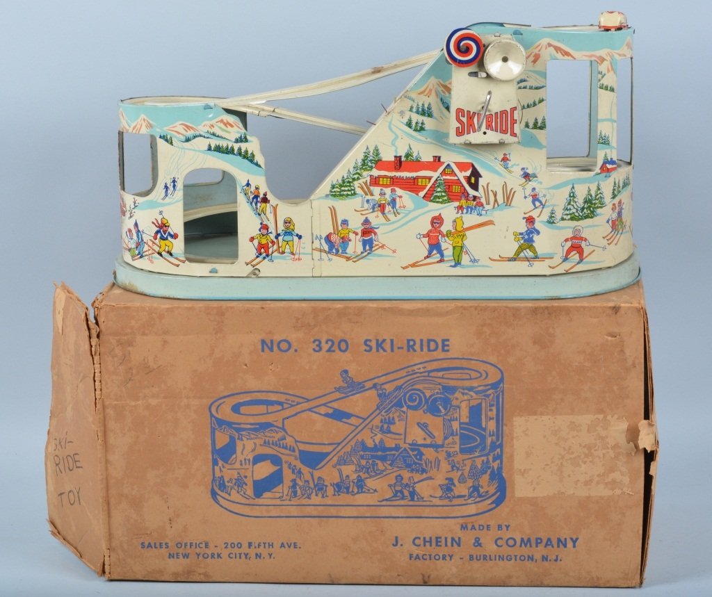 CHEIN Tin Windup SKI RIDE w/ BOX (1 of 8)