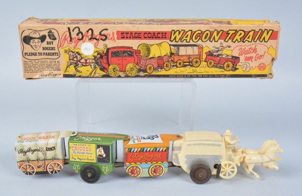 MARX Windup ROY ROGERS WAGON TRAIN w/ BOX (1 of 8)