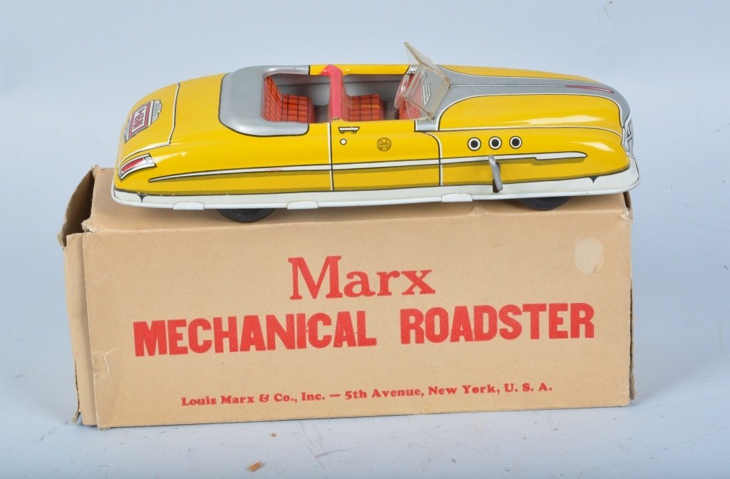 MARX Tin Windup MECHANICAL ROADSTER w/ BOX (1 of 6)
