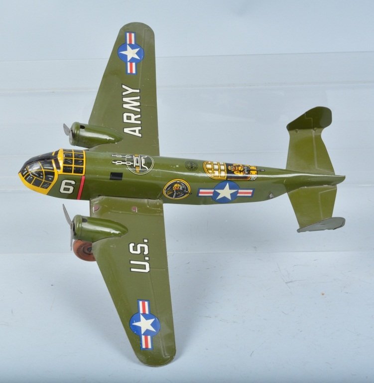 MARX Tin Windup US ARMY AIRPLANE (1 of 4)