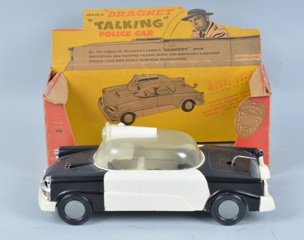 IDEAL Plastic DRAGNET TALKING CAR w/ BOX (1 of 7)