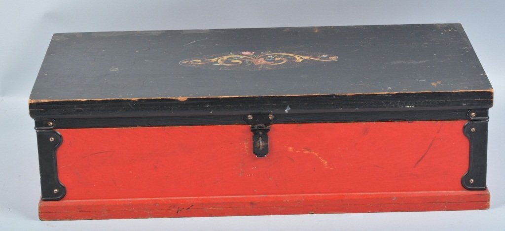 1927 BUDDY L TOOL CHEST #2: Original Buddy L Tool Box from 1927. Excellent wooden box with great original paint and highlights. Has great decal of Buddy L on inside lid. 23"x11" Excellent