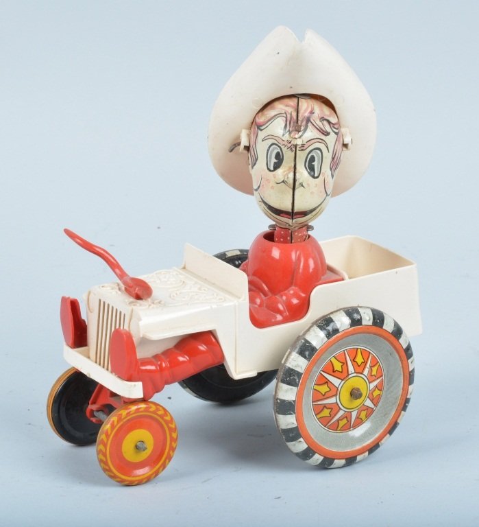 MARX Plastic Windup SHERIFF SAM CRAZY CAR (1 of 2)