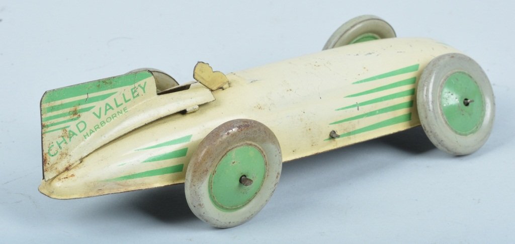 CHAD VALLEY Tin Windup BOATTAIL RACE CAR (1 of 4)