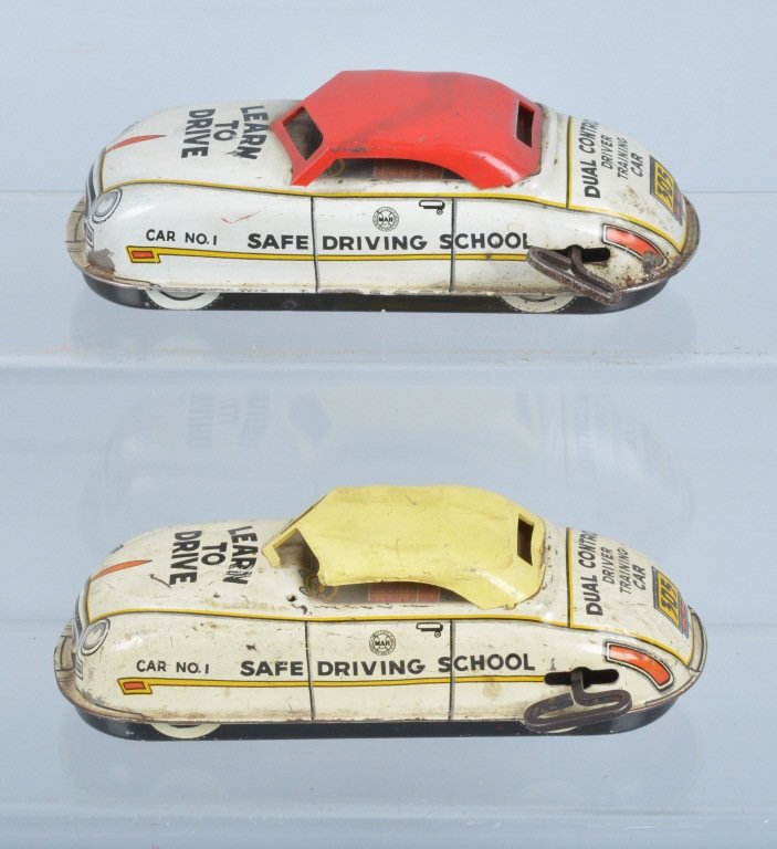 Lot of 2 MARX Tin Windup LEARN TO DRIVE CARS (1 of 4)
